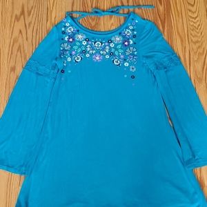 Justice-Girls Turquoise Blue Top-8